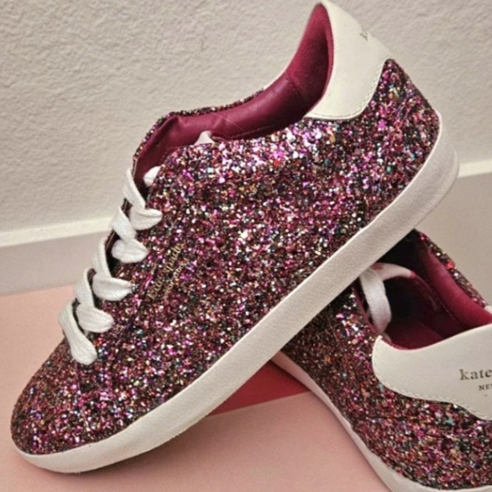 Kate Spade Pink Glitter Sneakers